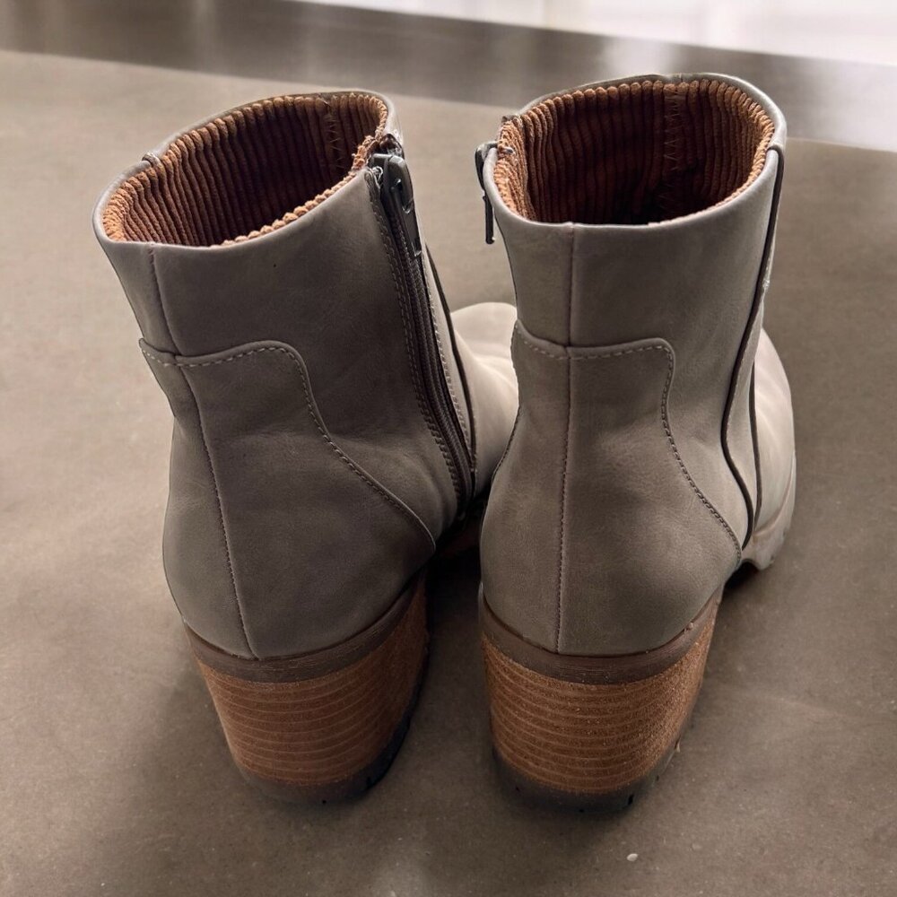 Kork-Ease Taupe Ankle Booties - Picture 7 of 12
